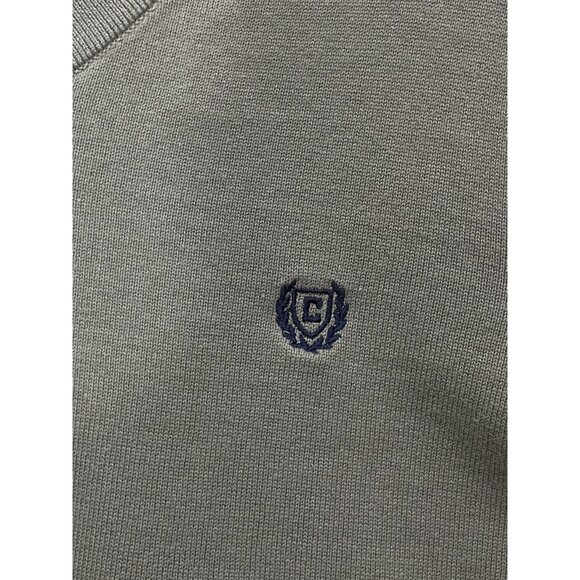 CHAPS Green Olive Vest Sweater MEN'S Size XL Logo Embroidered - Picture 2 of 6